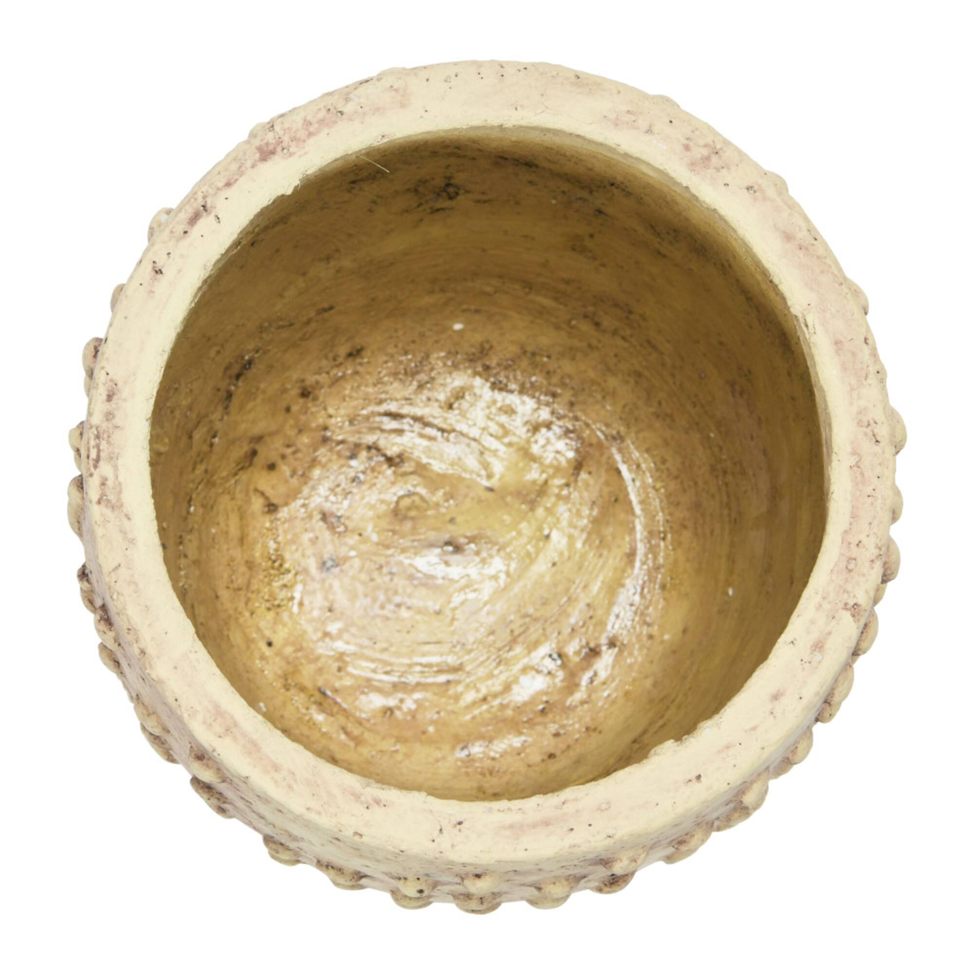Hello Honey® 9'' Distressed Finish Sandstone Hobnail Planter